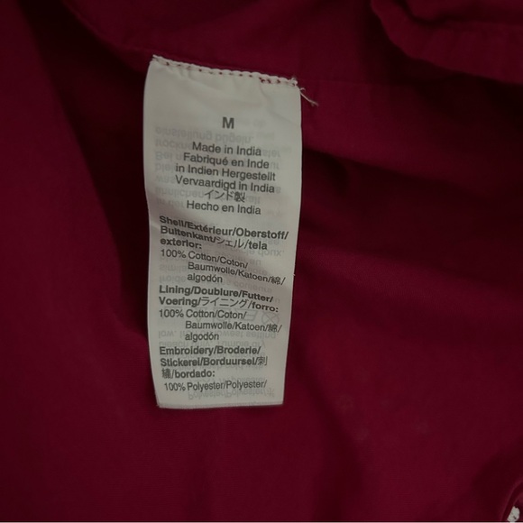 J Crew Smocked Eyelet Embroidered Peasant Cottagecore Coquette Romantic Top Sz M - Picture 9 of 11